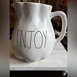 Rae Dunn “ENJOY” Ceramic Pitcher